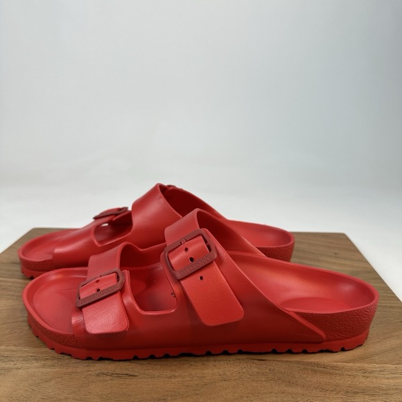New Mens Birkenstock Arizona Waterproof Slide Sandals Red EU 45 Reg US 12/12.5 - Picture 5 of 8